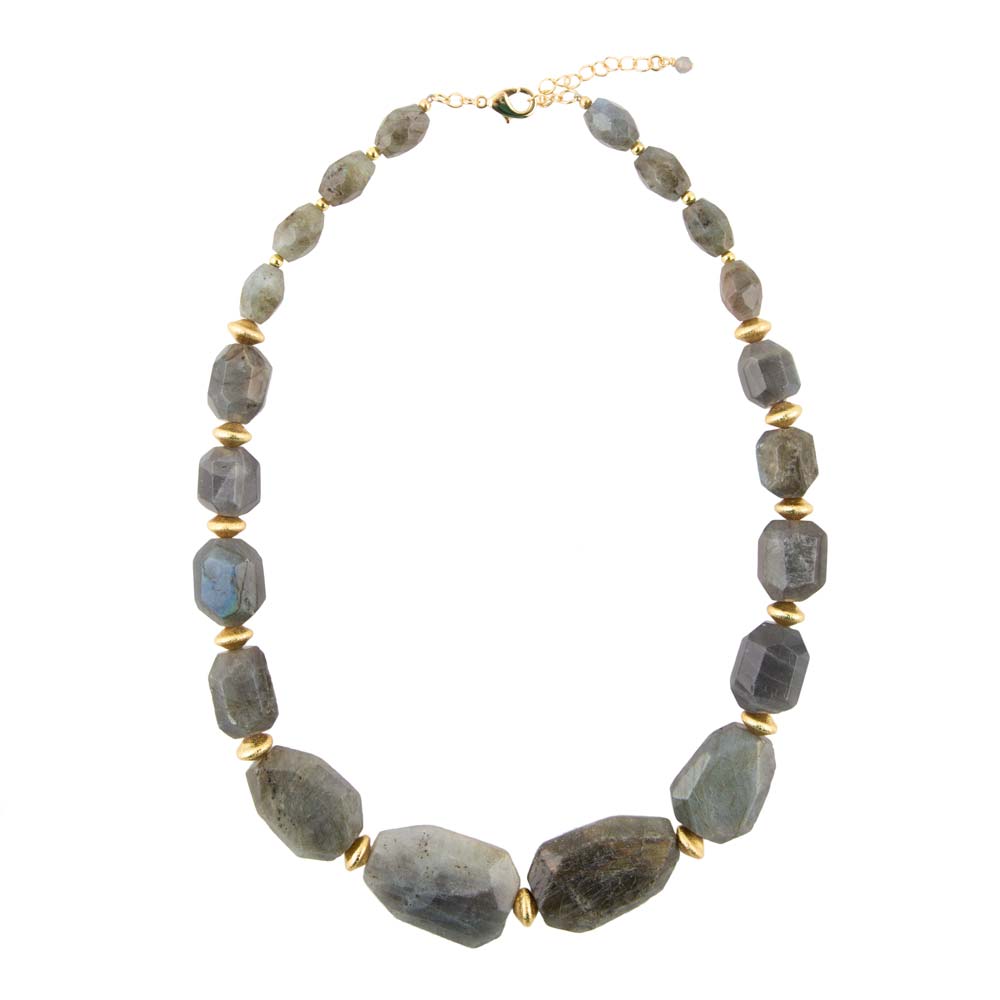 Bold Labradorite Statement Necklace - ThisandThatShoppe