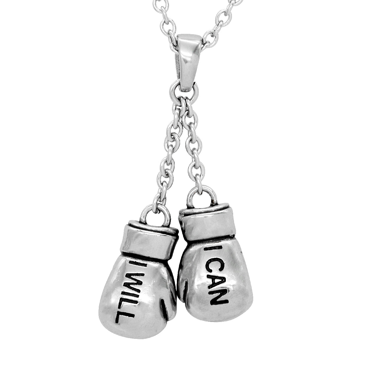 Boxhandschuh-Halskette Sterlingsilber Motivationsanhänger