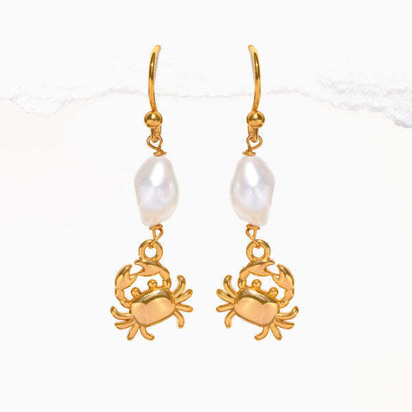 Threaded Pearl Stainless Steel Earrings