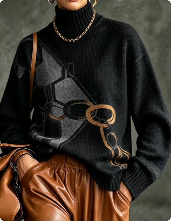 Womens Plus-Size Loose Sweater