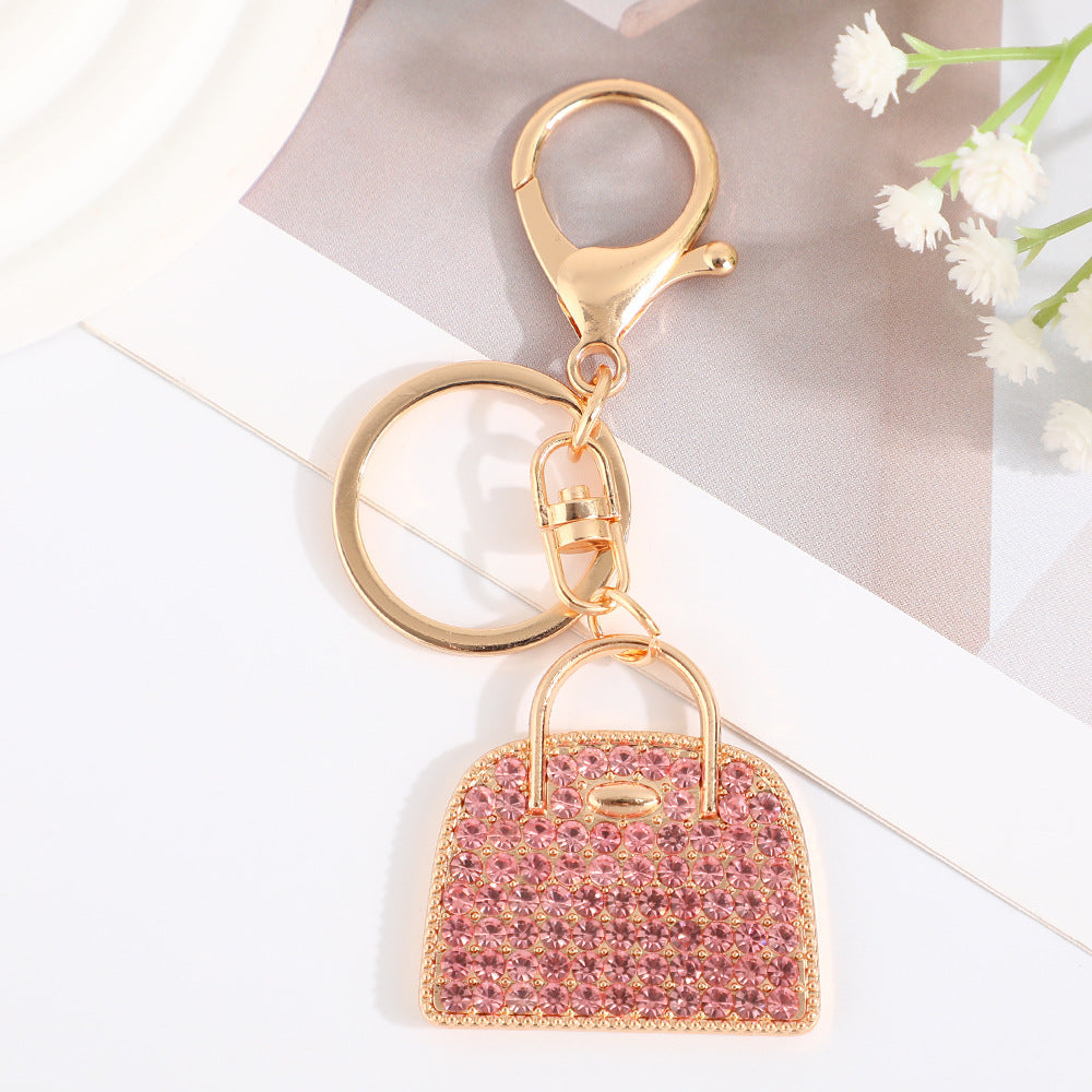 Creative Handbag Charm Minimalist Diamond-studded Keychain