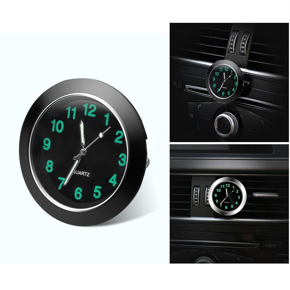 Car Clock Luminous Mini Automobiles Internal Stick-On Digital Watch Stick on Dashboard Car Clock Mini Tiny Small Luminous Car Vent Clocks Watch for Dashboard Boat Bike Home Mechanics Quartz Clocks Auto Ornament Car Accessories Gifts