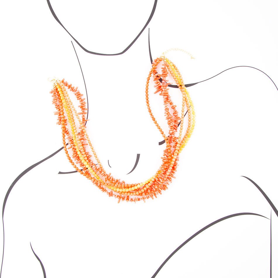 Celosia Coral Torsade Necklace - ThisandThatShoppe