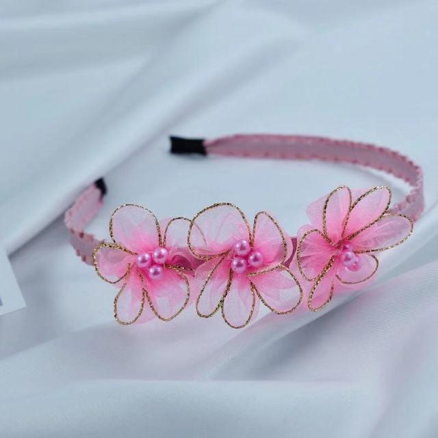 Children's Headdress Hair Hoop Hand-Woven Flower Headband Korean Exquisite Little Princess Head Flower Pupil Hair Gorgeous Hair Accessories For Women