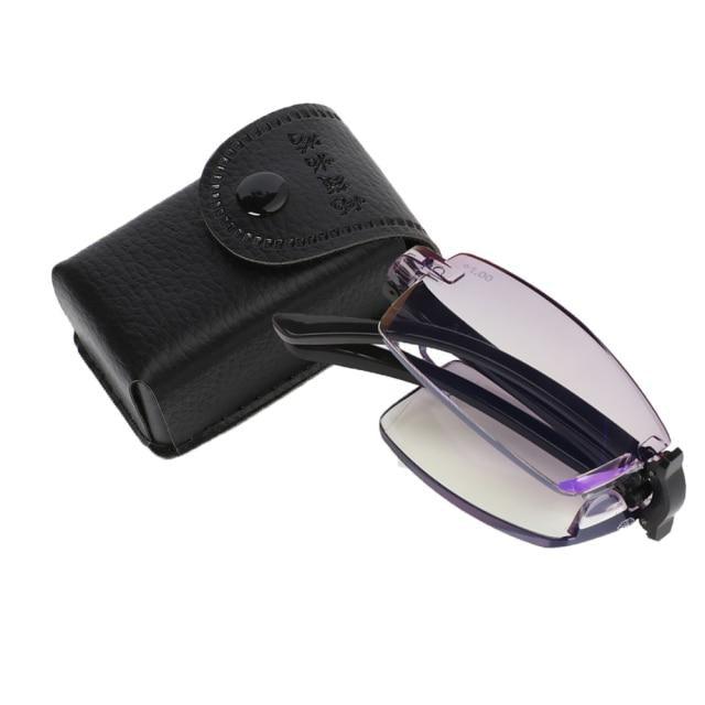 Classic Fashionable Folding Reading Glasses With Case For Men Women Telescopic Rotation Eyeglasses Includes Glasses Case Blue Light Blocking Reading Glasses Folding Reading Glasses, Small Folding Readers for Men Women