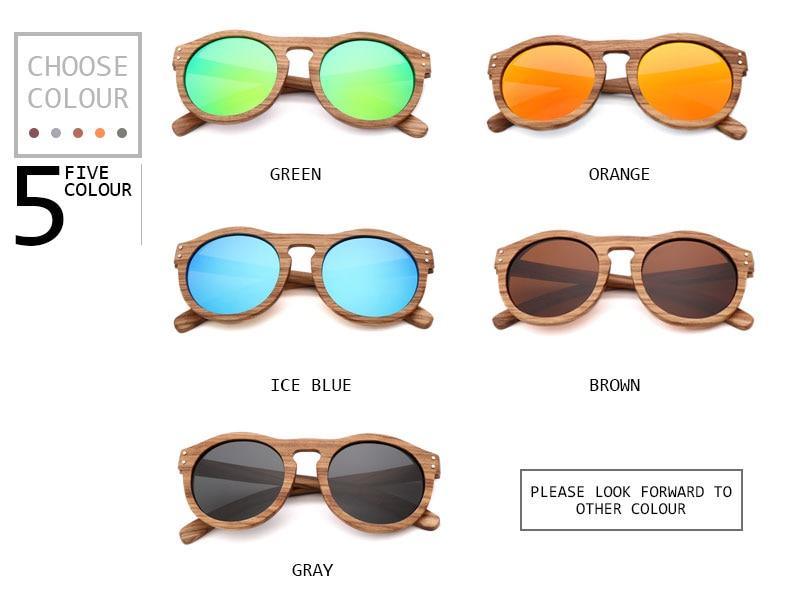 Classic Style Wood Retro Style Sunglasses For Men And Women Sunglasses Stylish New Frames Round Shape Sunglasses Frame Round Polarized