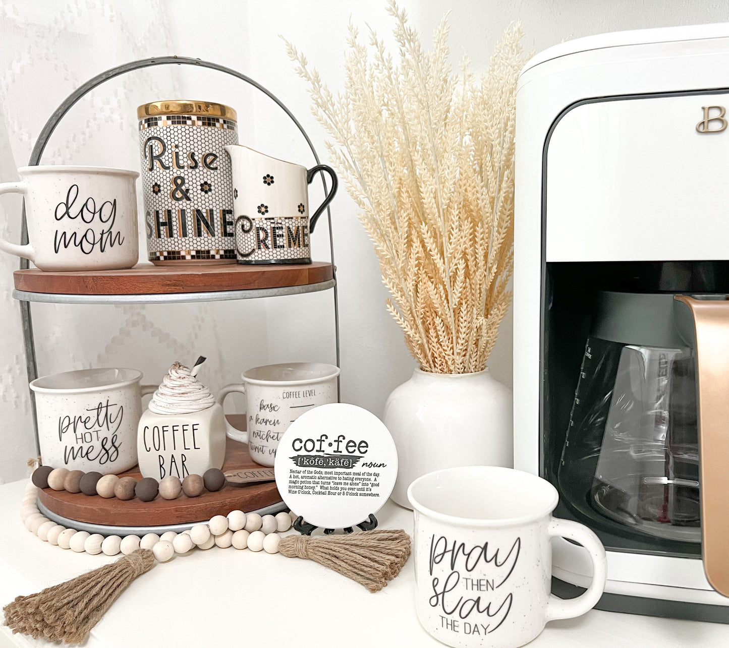 Pretty Hot Mess 14.5oz Keramik-Kaffeetasse Lustige Hot Mess Zitat-Tasse für Zuhause, Büro und Reisen