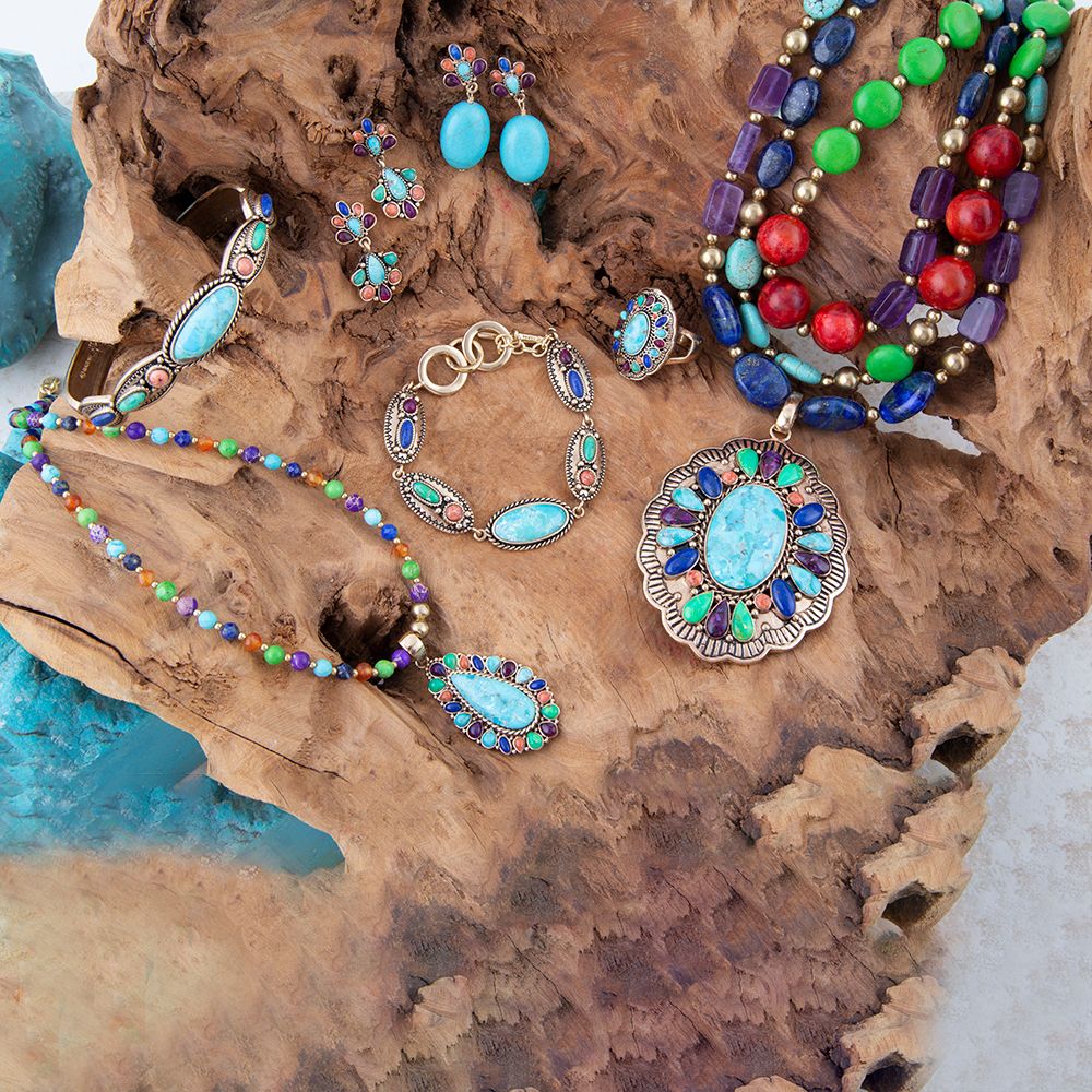 Concho Colorful Golden Link Bracelet - ThisandThatShoppe