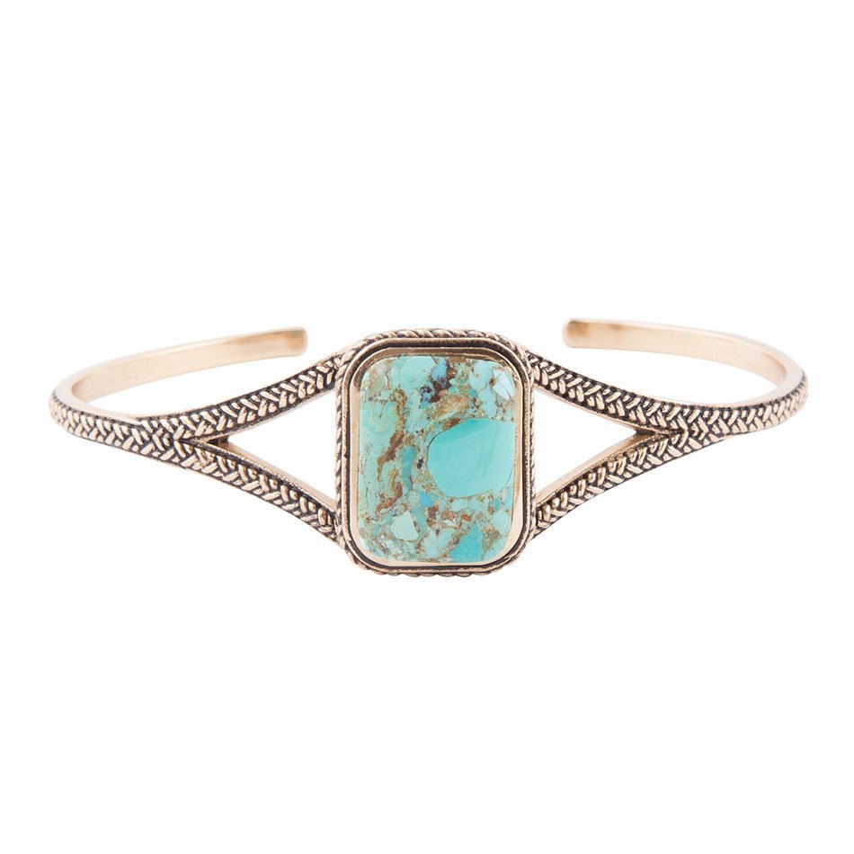 Credence Genuine Turquoise Cuff Bracelet - ThisandThatShoppe