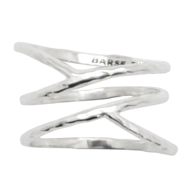 Bague croisée en argent sterling