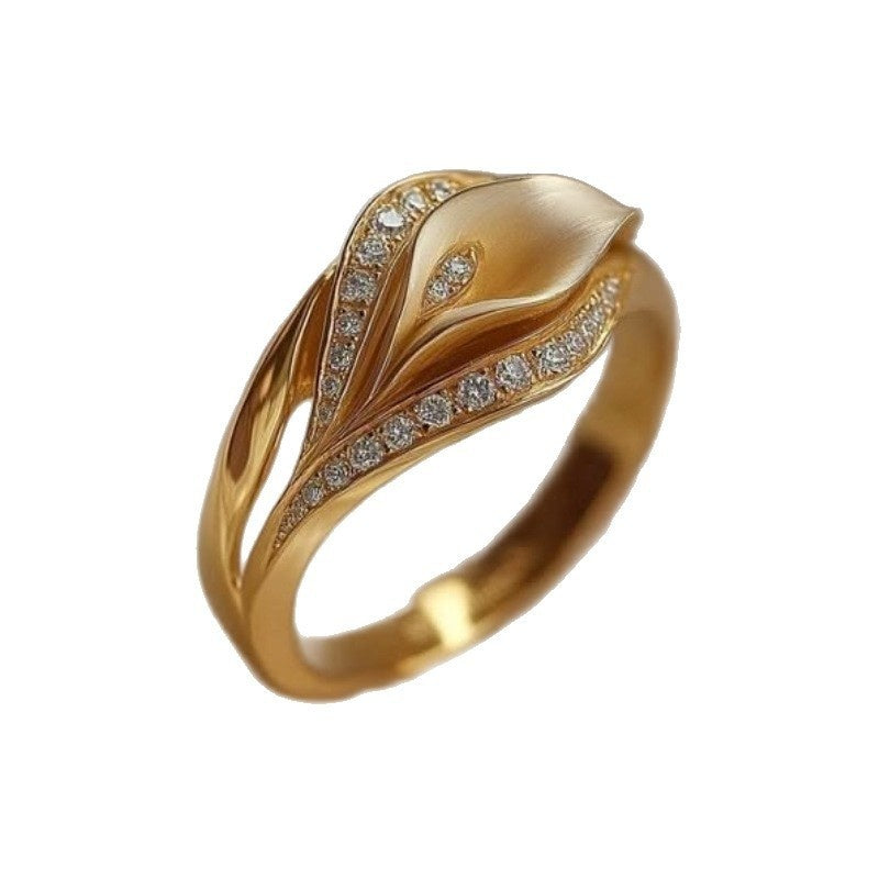 Zircon Flower Ring - Fashionable And Popular Finger