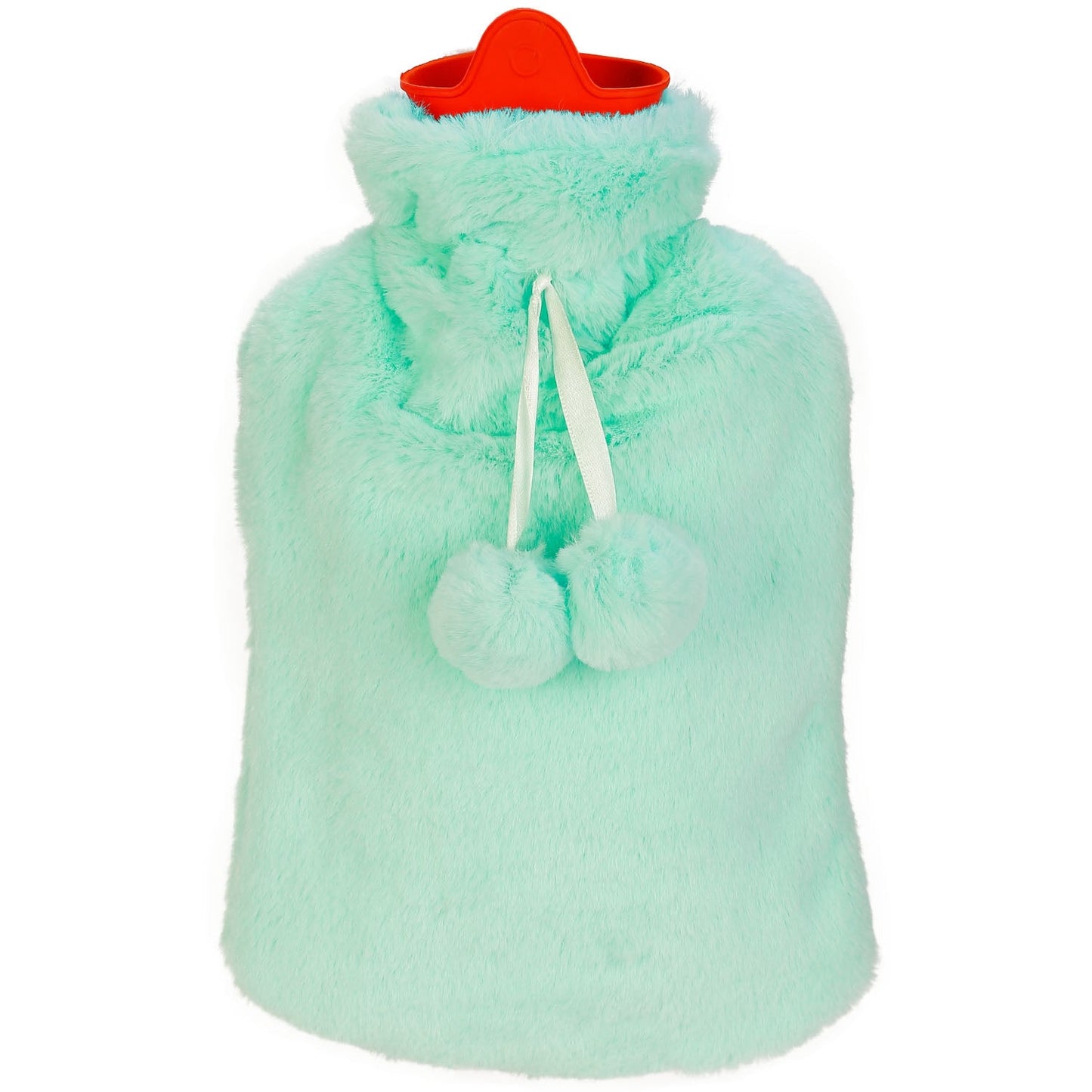 2L Hot Water Bottle w/ Plush Cover Classic Natural Rubber Hot Water Bag Feet WarmerΒ For Pain Relief Hot Compress Heat Therapy Warm Neck Shoulders