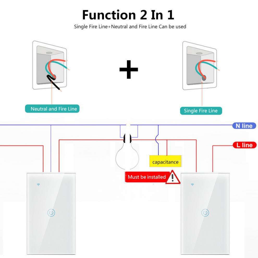 Zero Fire Single Fire Universal Graffiti Smart USAustralian Wifi Touch Wall Panel