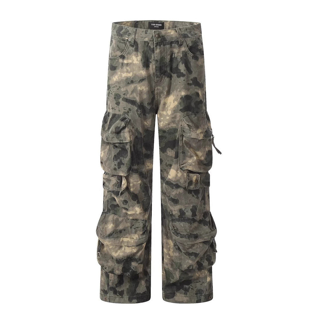 Heavy-duty Camouflage Loose-fit Trousers