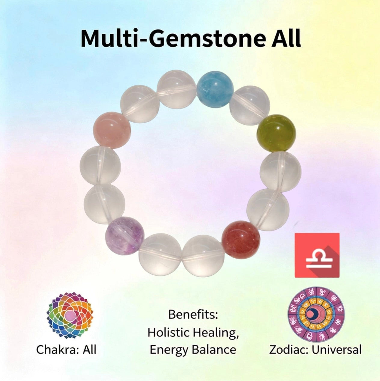 Multi-Gemstone All-Chakra Set - Holistic Balance & Energy Alignment