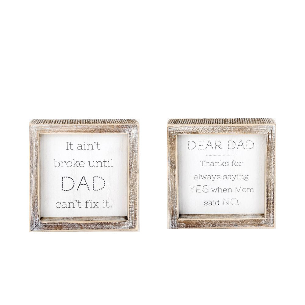 Dad Said Yes Double Sided 6 Inch Wooden Framed Sign Wedding Proposal Photo Prop Keepsake
