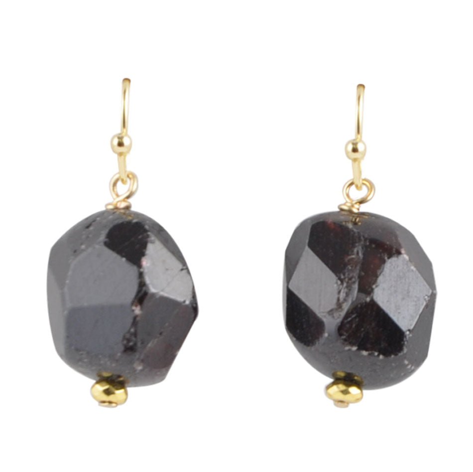 Dark Purple Garnet Drop Earring - ThisandThatShoppe