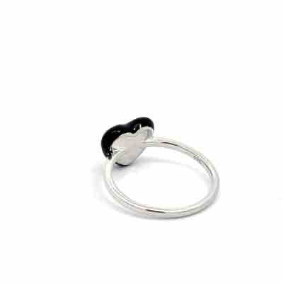 Bague Cœur Noir - Bague originale pour la Saint-Valentin | Argent sterling 925