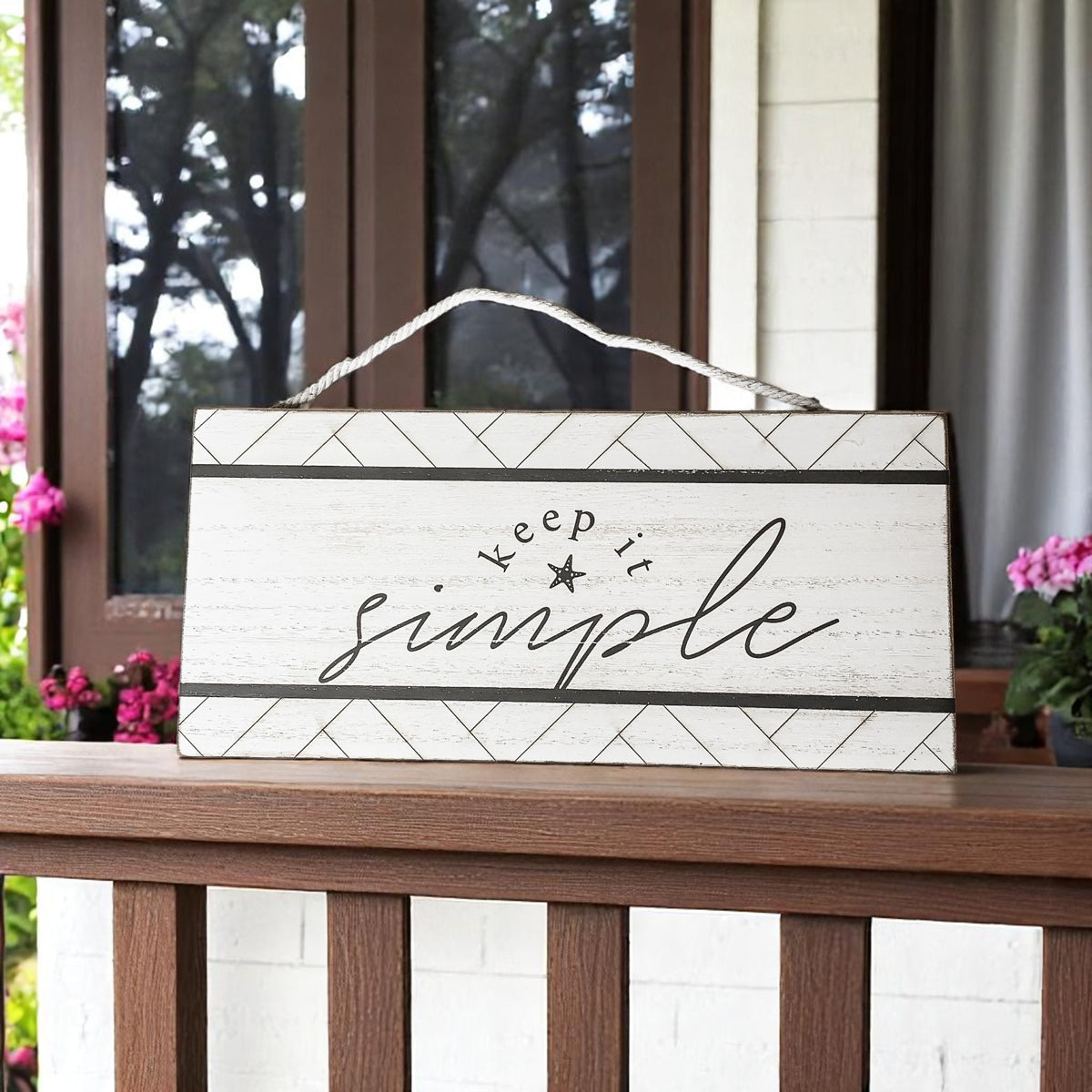 Keep It Simple Summer Sign 11x5 Wooden Beach Wall Decor Modern Coastal