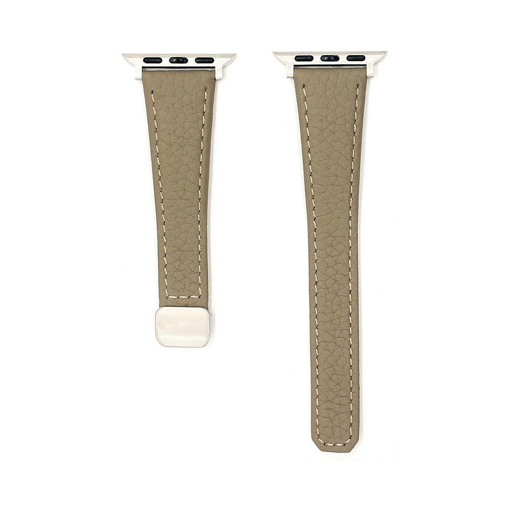 Litchi-pattern Genuine Leather Watch Strap For Watch Straps