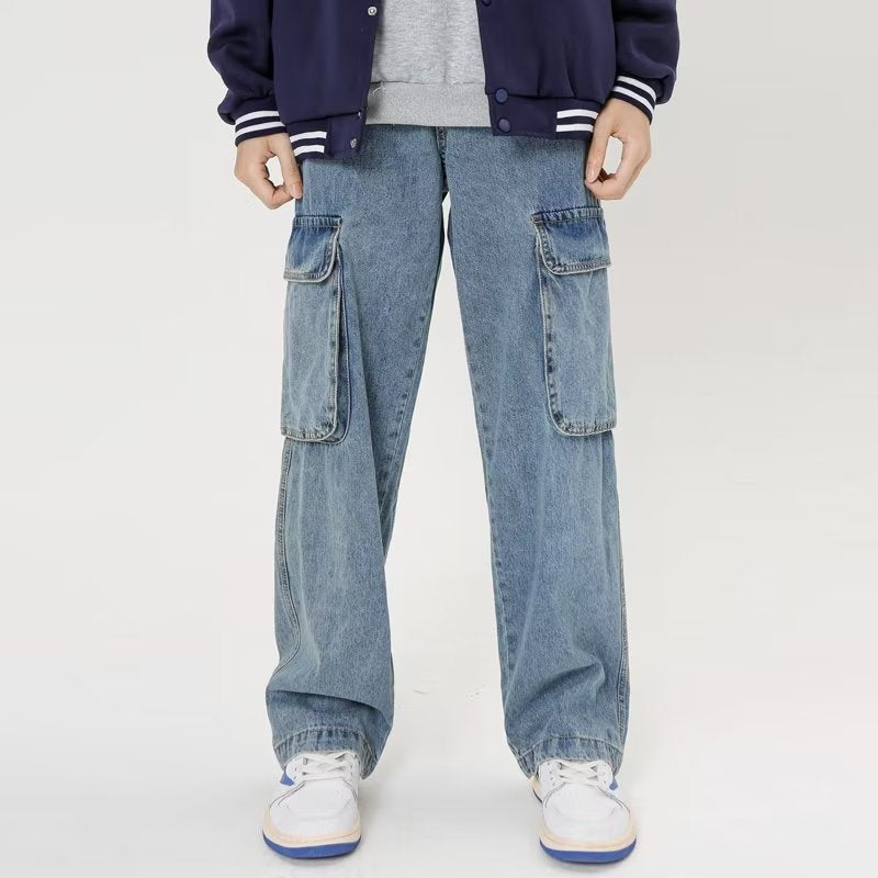 American Personality Hip Hop Zipper Jeans