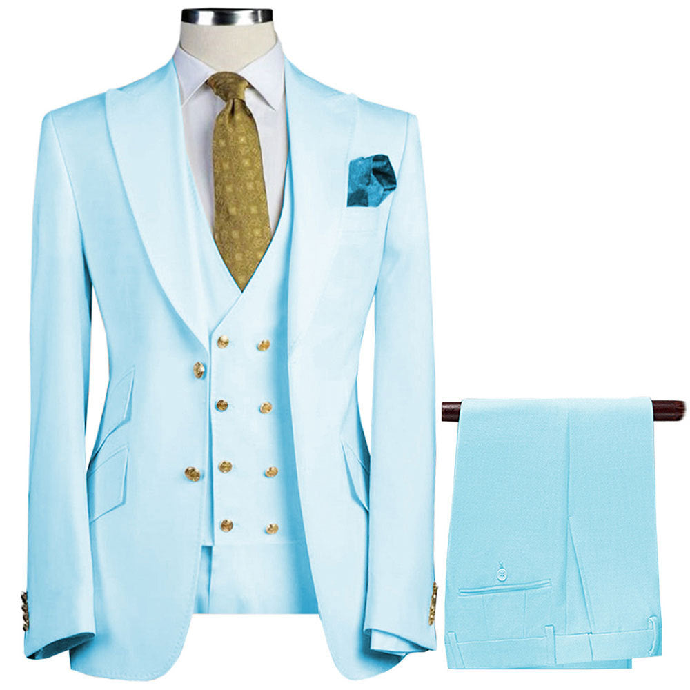 Casual And Versatile Mens Suit Vest Three-Piece Set