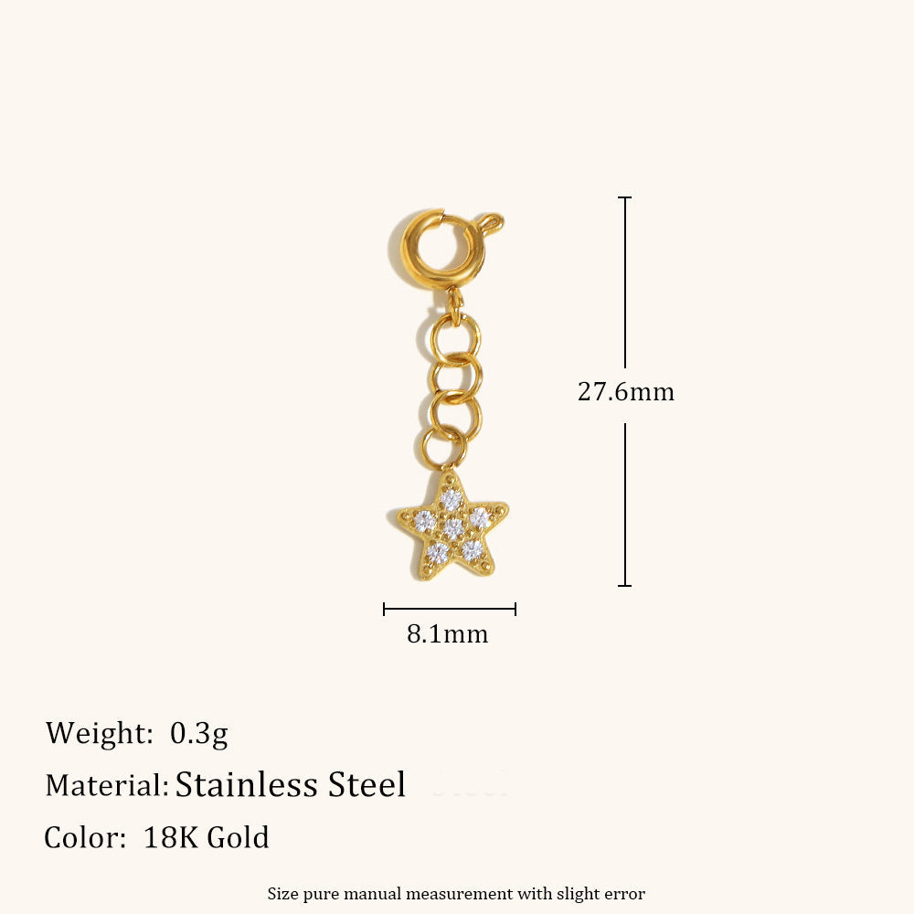 European And American Cross-border Spring-ring Pendant Stainless Steel Plated