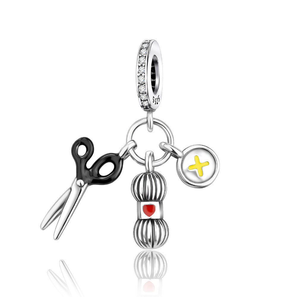 Flower Of Life Medical-themed Bracelet With Beads Featuring A White-coat Angel Design