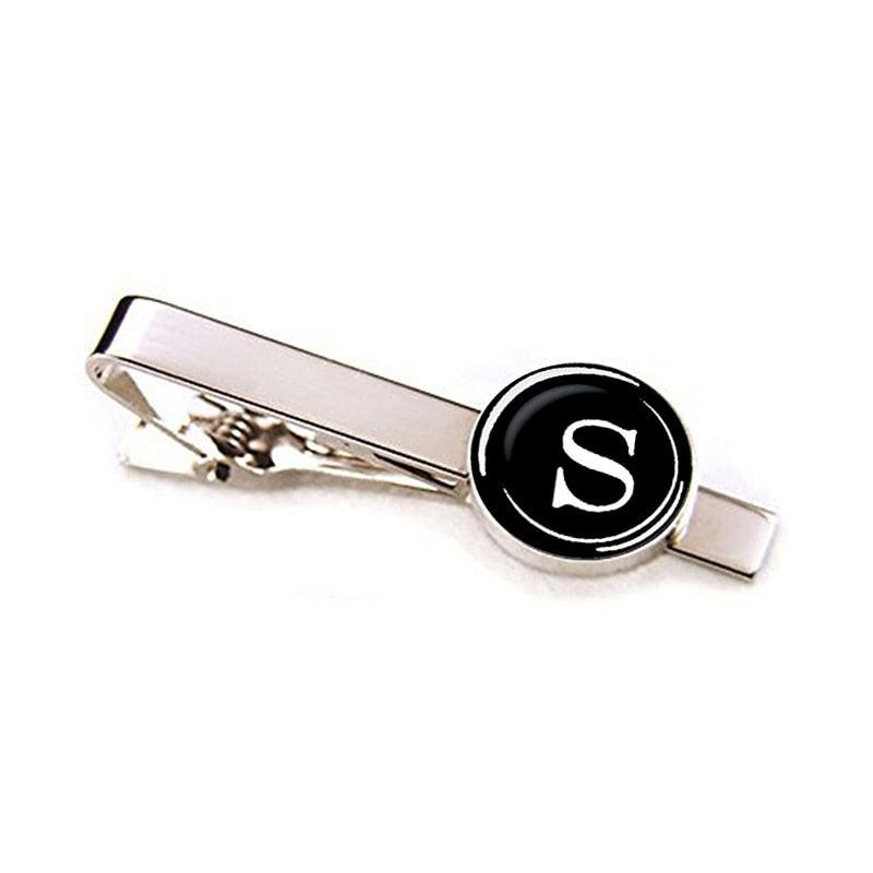 Elegant Men Fashion 26 Alphabet Letters Tie Clips Letter Tie Clip Men's Fashion Tie Pin Buckle Clip Tie Decoration Suit Accessories Name Letters Jewelry Men Necktie Clip Pin Suit Accessories Classic Initials Alphabet A-Z Tie Clips