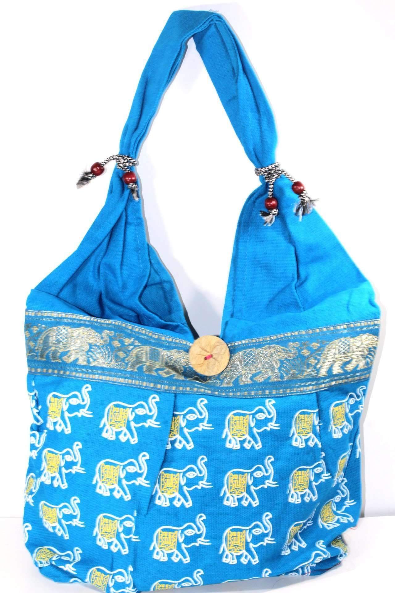 Sac fourre-tout éléphant Jhola en coton style bohème indien
