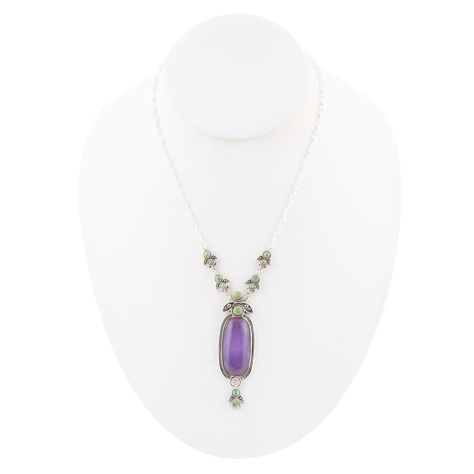 Emile Purple Quartz Sterling Silver Pendant Necklace - ThisandThatShoppe