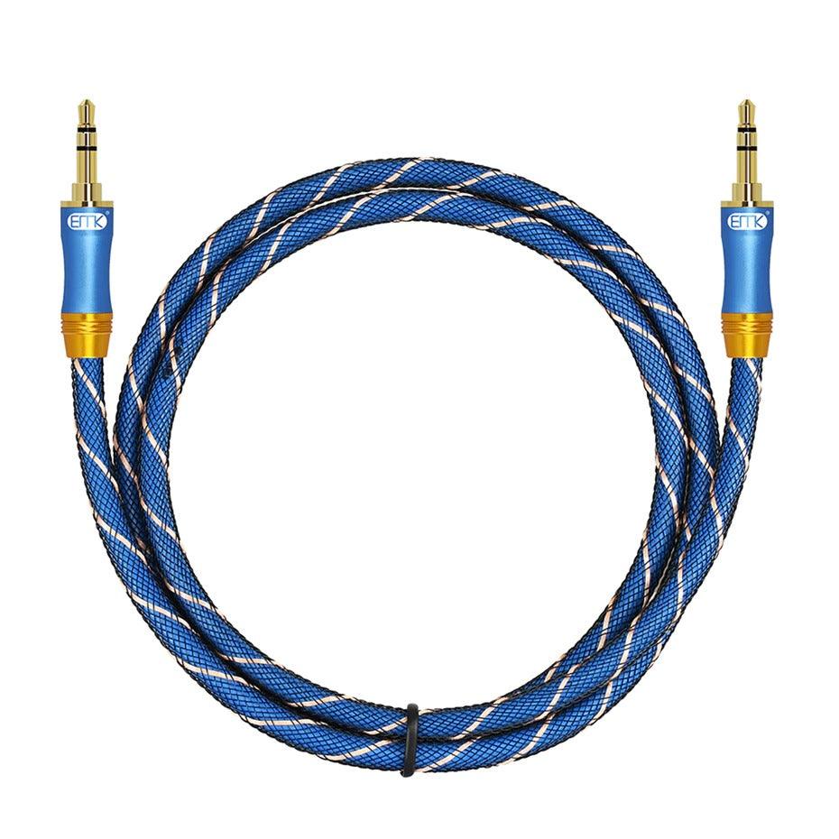 Gold Plated 3.5mm Audio Aux Cable For Car Headphone Speaker Mobile Phone