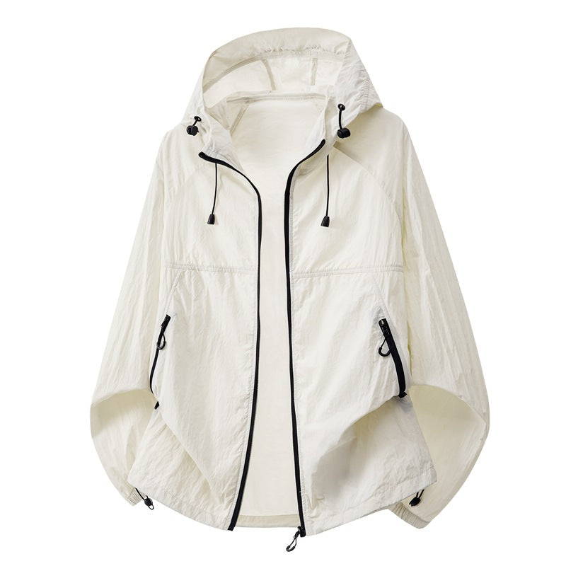 Mens Summer Hooded Sun-Protective Lightweight Jacket