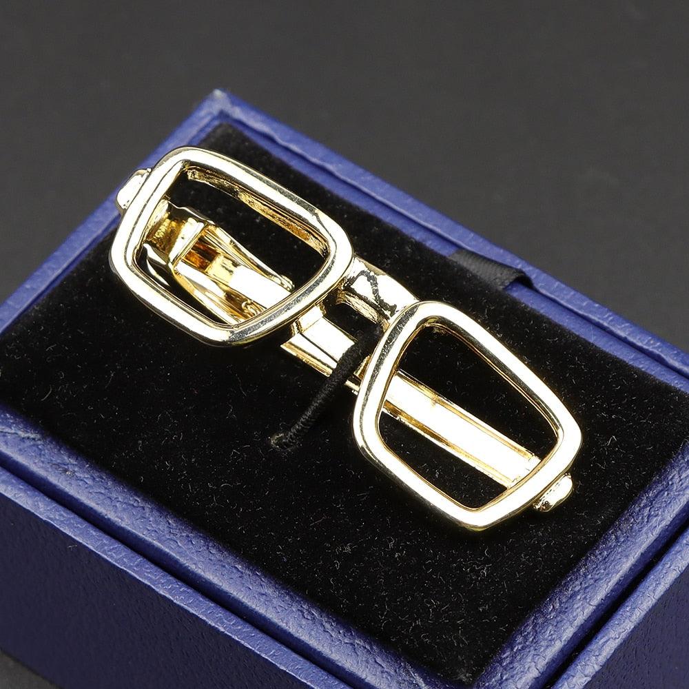 Fashion Metal Men Tie Clip Golden Musical Instrument Shape Simple Bar Clasp Luxury Fashion Necktie Tie Clips Bar Variety Pattern Mens Suit Wedding Gift Unique Tie Clip