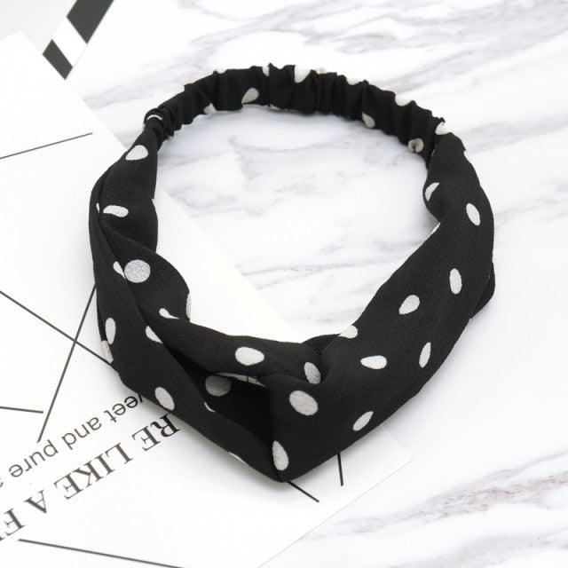 Fashion Wave Point Knot Headband Women Turban Elastic Hairband Head Wrap Hair Accessories for Girls Lady Headwear Hair Band Gorgeous Hair Accessories For Women