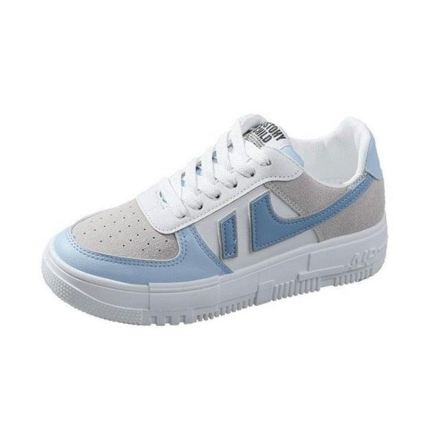 Flats Women's Sneakers Casual Breathable Female Lace Up Woman Comfort Walking Shoes White Women Breathable Sneakers Casual Sports Flat Low Top Sneaker Lace-up Classic Design