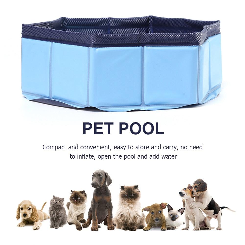 Foldable Dog Swimming Pool Pet Bath Swimming Tub Bathtub Outdoor Pet Swimming Pool Collapsible Bathing Pool for Dogs Cats Kids PVC Collapsible Pool for Small Dogs Cats