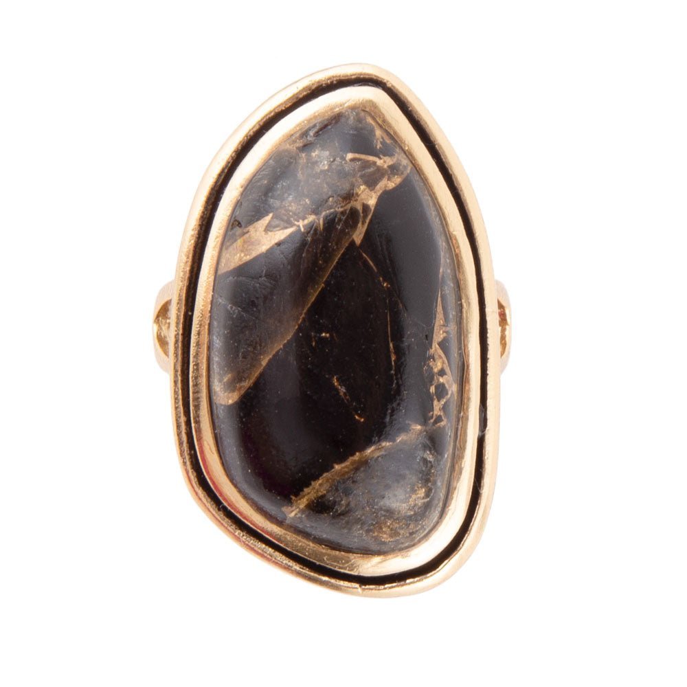 Gold Infused Black Matrix Ring - ThisandThatShoppe