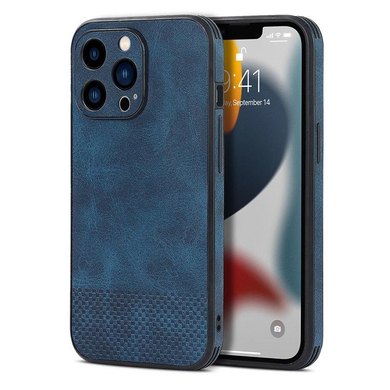 Gorgeous Luxury Genuine Leather Phone Case For iphone 13 Pro Max 12 11 14Pro Max XR XS MAX 7Plus Shockproof Cover Full Protective Slim Leather Luxury PU Flexible Bumper Non-Slip Grip Shockproof Full Body Protective Cover Men Women Phone Cases
