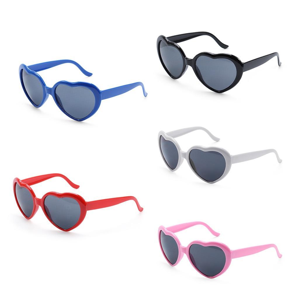 Heart Effect Diffraction Glasses That Turn Lights into Hearts Shaped Love Effects Glasses Watch The Lights Change to Heart Shape At Night Diffraction Glasses For Unisex Sunglasses