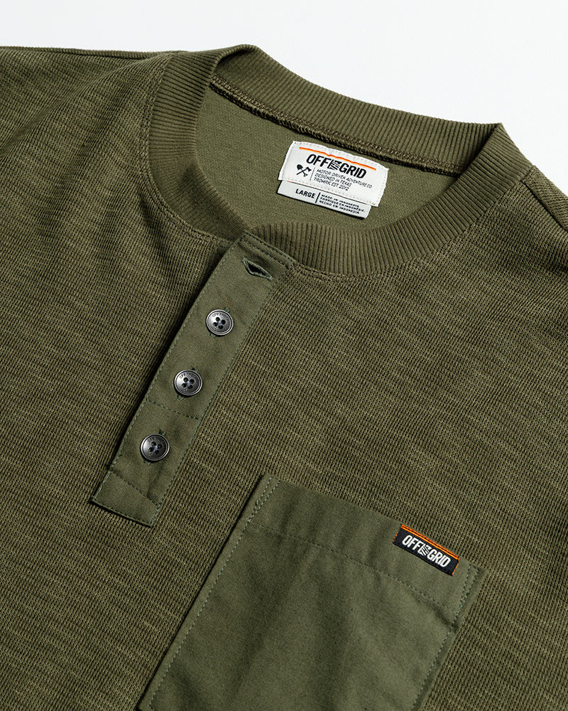 Draper Henley - Dark Olive - ThisandThatShoppe