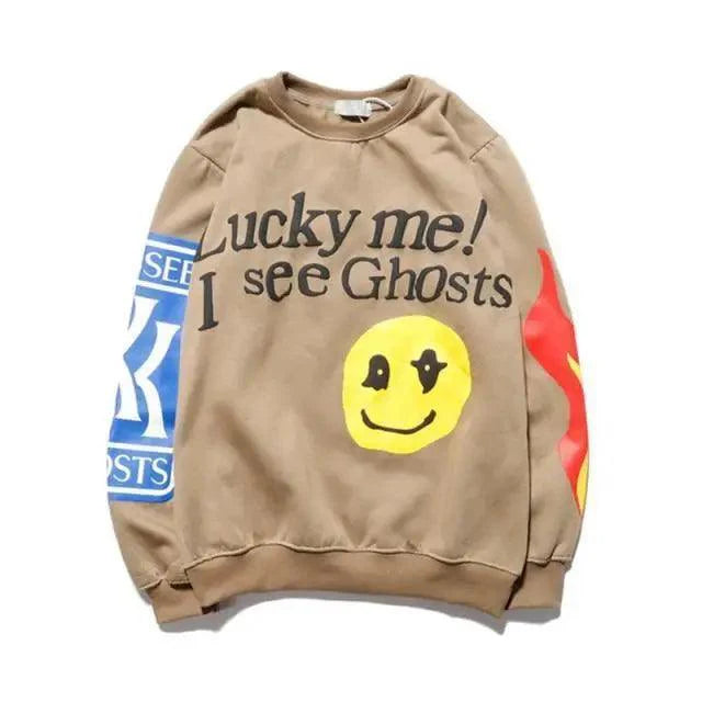 Hip-Hop Printed Sweatshirts Men High Pullovers Couple Street Casual Sweatshirts Letter Print Men Women Sweatshirt Stylish Printed Cool Design Warm Winter Sweatshirt For Men Women