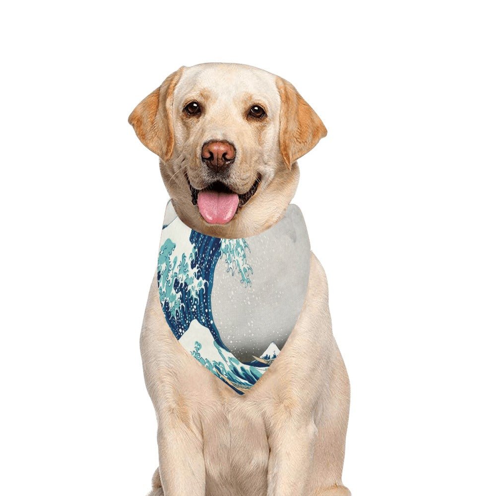 Hokusai Great Wave Off Kanagawa Double-Sided Pet Bandana