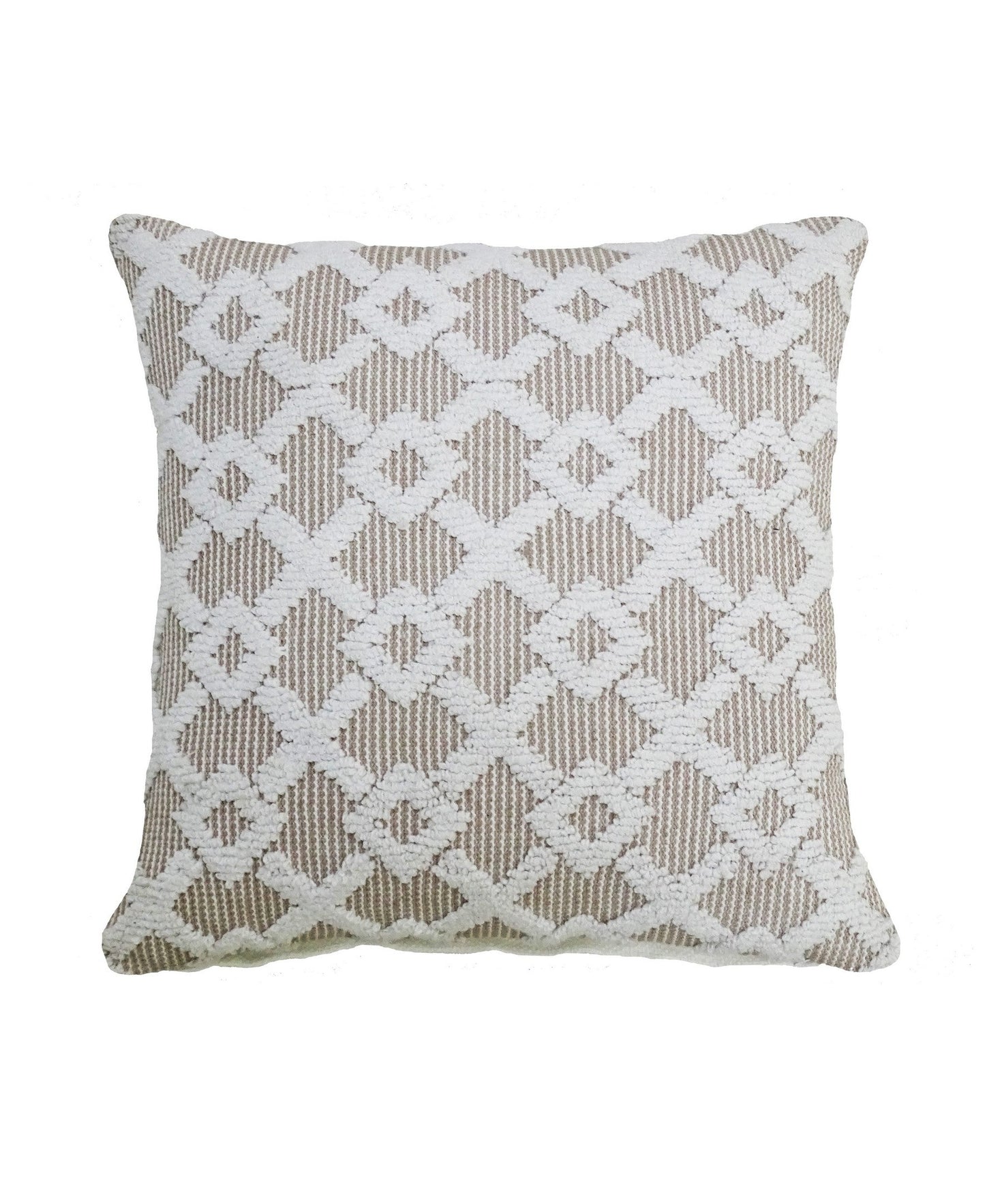 Decorative Beige Accent Throw Pillow 20"x20"