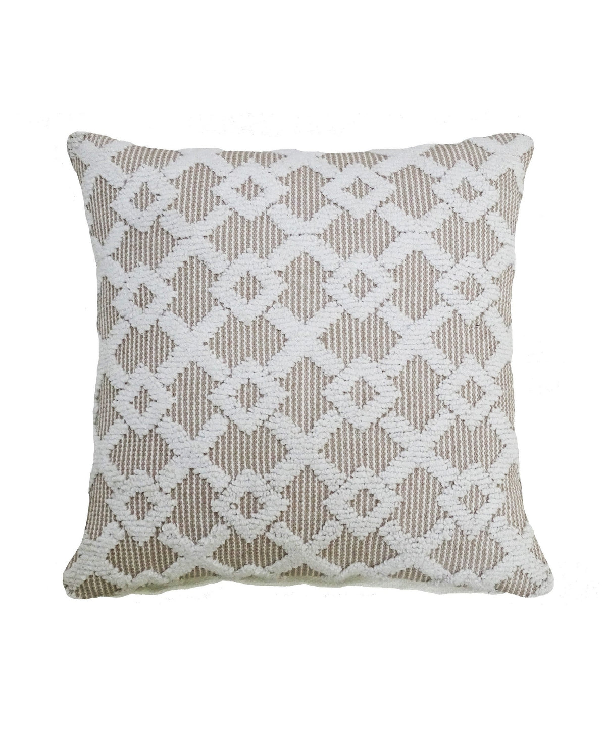 Decorative Beige Accent Throw Pillow 20"x20"