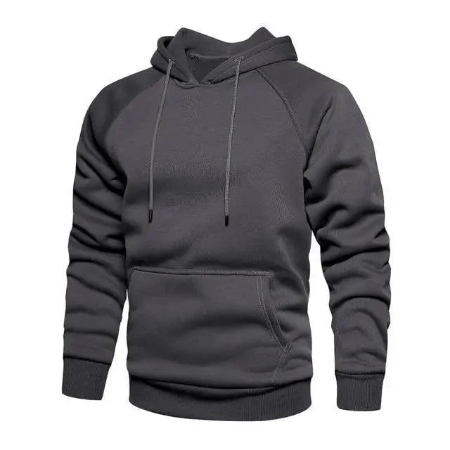 Hoodies Sweatshirts Men Solid Color Hoodie Hip Hop Streetwear Outwear Autumn Winter Long Sleeve Winter Fashion Thick Fleece Sweatshirt Mens Hip Hop Long Sleeve Pullover Hoodies Male Autumn Solid Color Hoodie