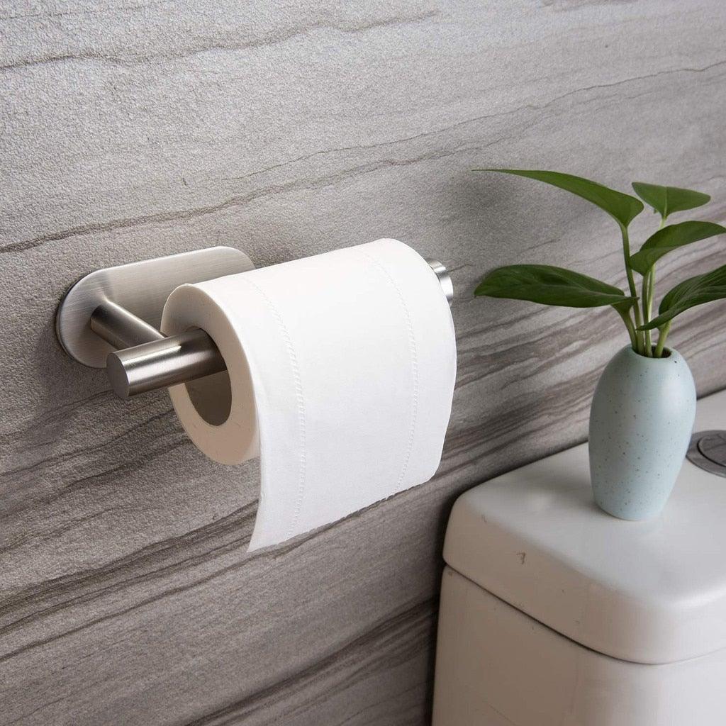 Household Toilet Roll Holder Self Adhesive Toilet Paper Holder For Bathroom Stick On Wall Stainless Steel Toilet Paper Racks Toilet Paper Holder Self Adhesive Bathroom Paper Towel Roll Holder Wall Mount