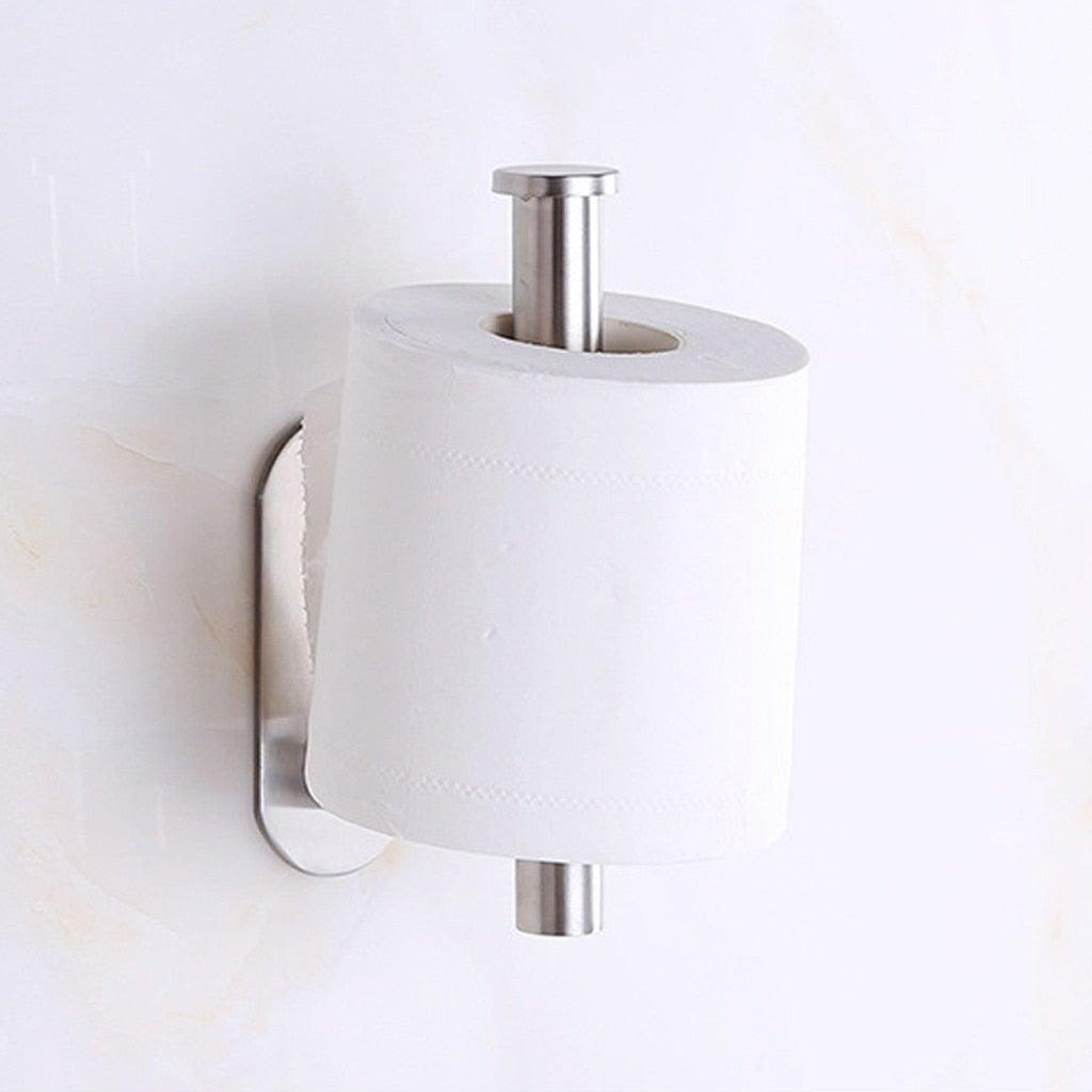 Household Toilet Roll Holder Self Adhesive Toilet Paper Holder For Bathroom Stick On Wall Stainless Steel Toilet Paper Racks Toilet Paper Holder Self Adhesive Bathroom Paper Towel Roll Holder Wall Mount