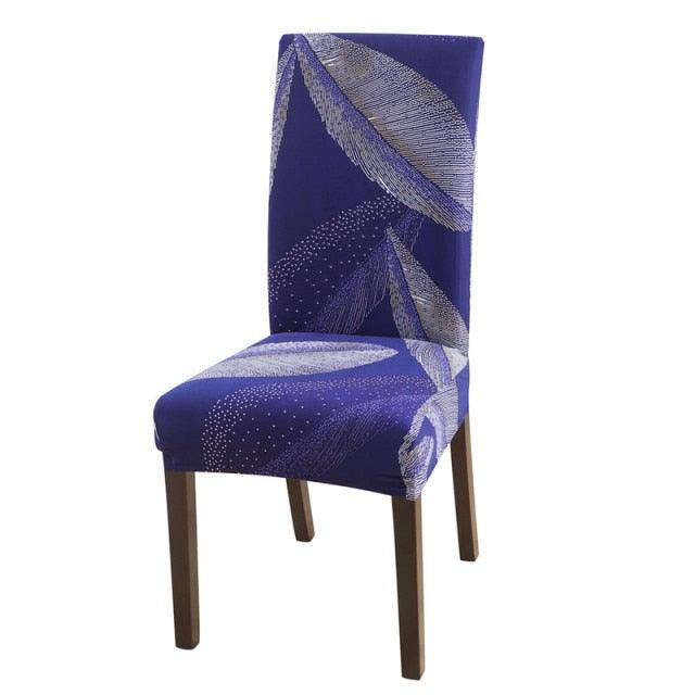 Housmife Printed Stretch Chair Cover Big Elastic Seat Chair Covers Slipcovers Restaurant Banquet Home Dining Party Decoration Stretch Spandex Removable Washable Anti-dust Seat Slipcover Protector for Hotel Office Ceremony Banquet