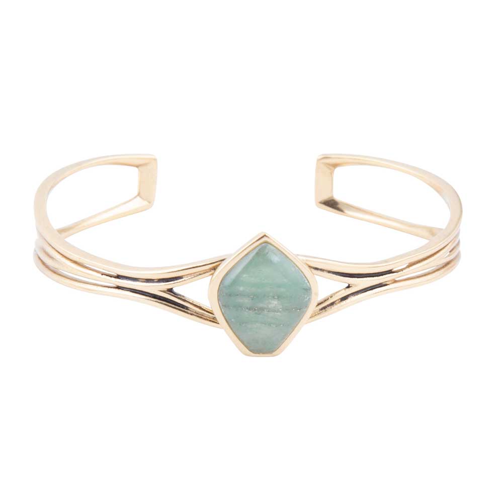 Hush Grüner Aventurin und Goldfarbenes Armband